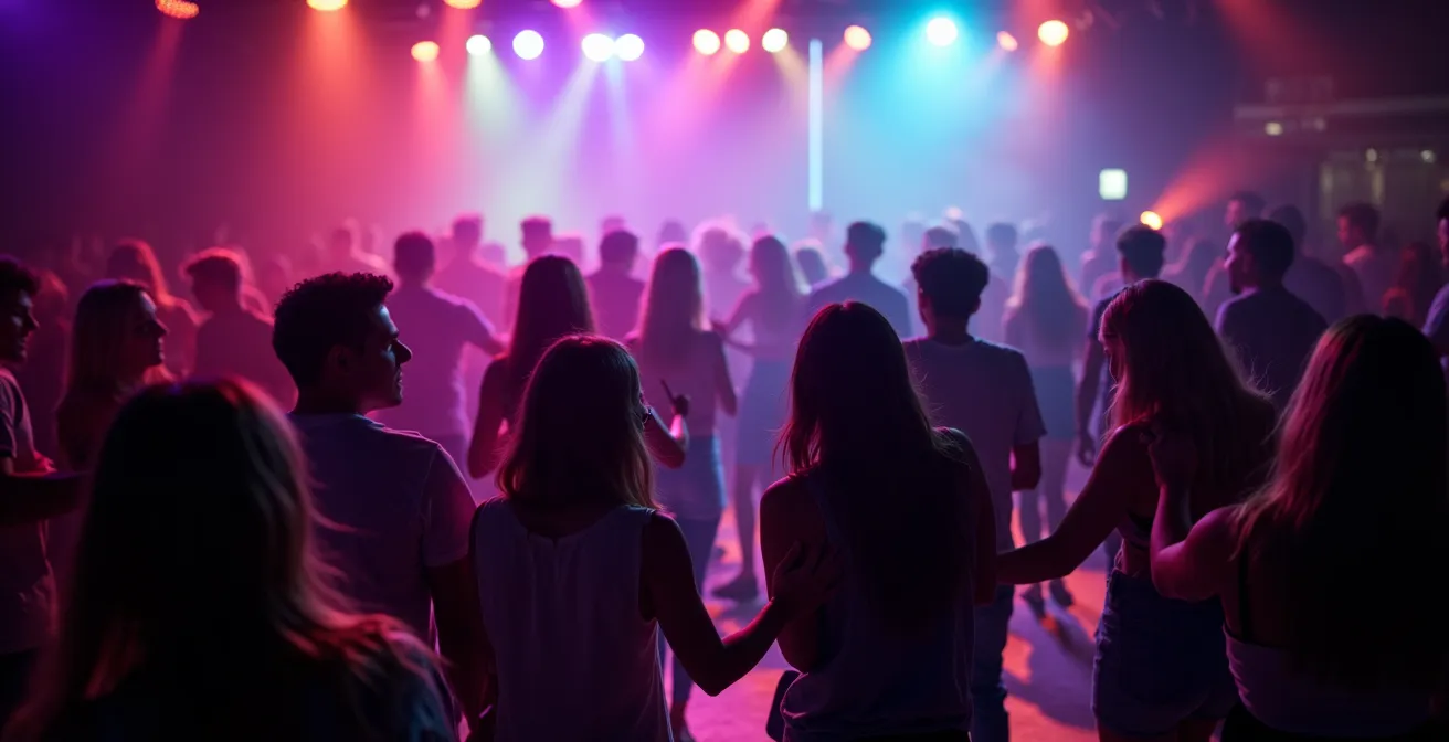 Ambiance nocturne vibrante dans un club de Montréal