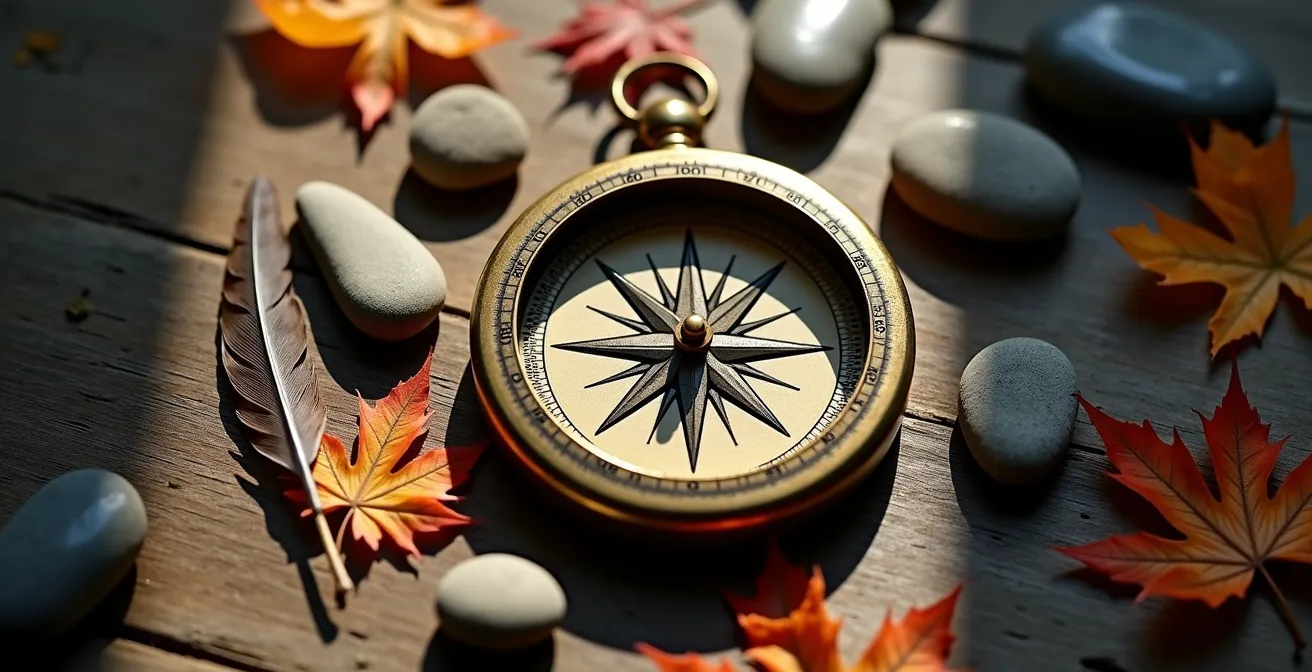 Boussole du défi canadien montrant les quatre dimensions d'une aventure transformatrice