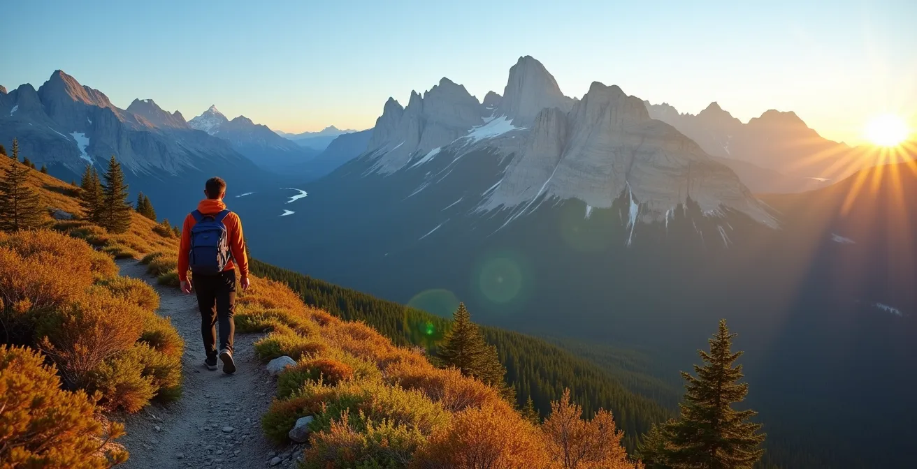 Paysage montagneux du parc de la Gaspésie avec forêts et sommets rocheux