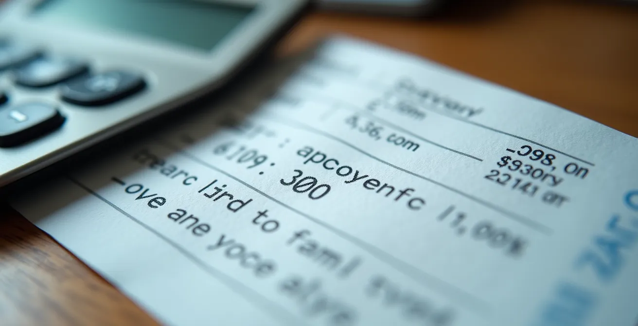 Gros plan artistique sur des documents de paie canadiens montrant le cumul des heures travaillées